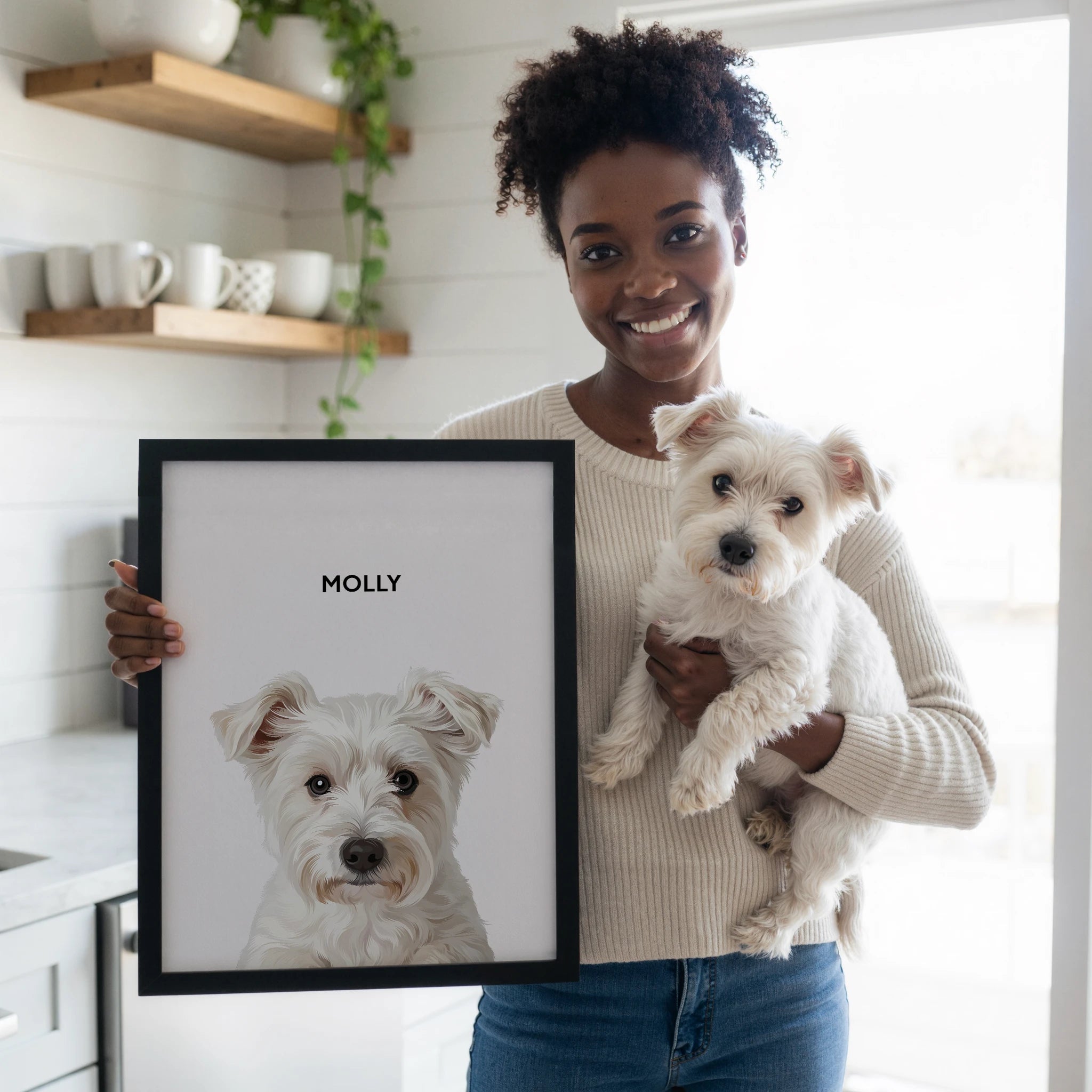 Custom Modern Pet Portrait Poster Design