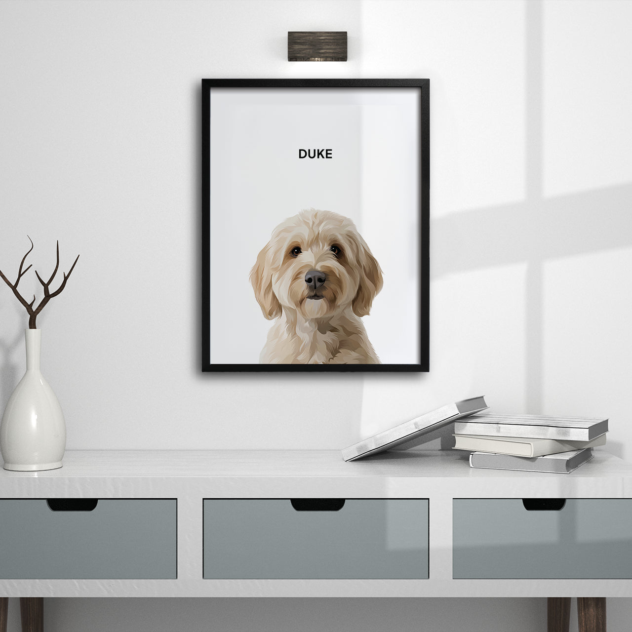 Custom Modern Pet Portrait Poster Design
