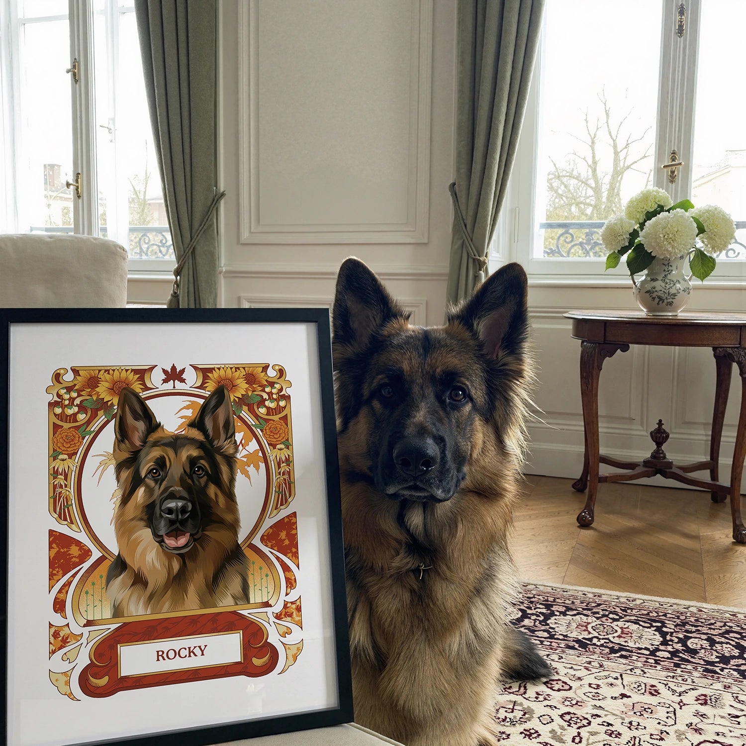 Autumn Pet Potraits Posters Design