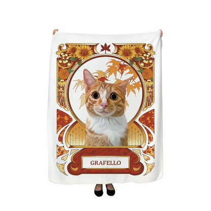 Custom Pet Portrait Sherpa Blankets