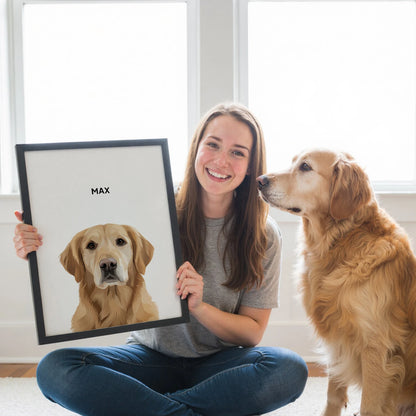 Custom Modern Pet Portrait Poster Design