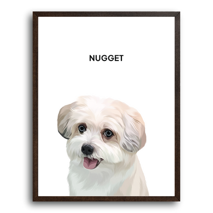 Custom Modern Pet Portrait Poster Design
