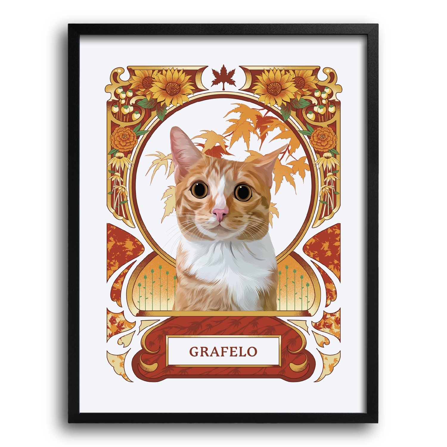 Autumn Pet Potraits Posters Design