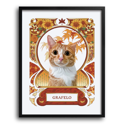 Autumn Pet Potraits Posters Design
