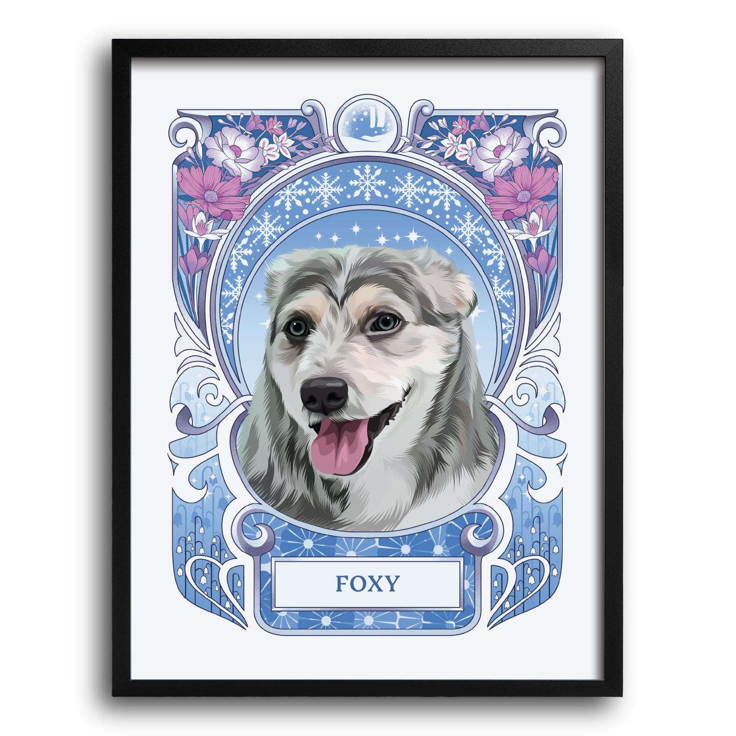 Winter Pet Potraits Posters Design