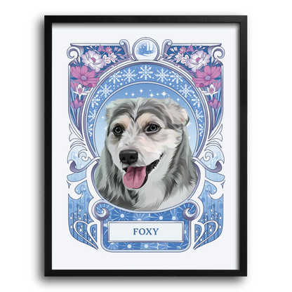 Winter Pet Potraits Posters Design